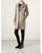 Hotel Particulier Leather Sleeve Coat - Lyst