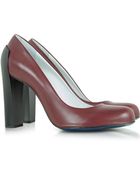 Jil Sander Wine Talco Heel Pump - Lyst