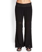 Forever 21 Crochet Wide-Leg Pants - Lyst