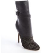 Jimmy Choo Smoke Black And Leopard Print Calf Hair Boots - Lyst