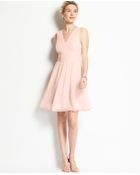Ann Taylor Silk Georgette Pleat Tank Dress - Lyst