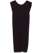 T By Alexander Wang Black Drape Back Jersey Dress - Lyst
