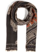 Etro Cashmere-Silk Paisley Print Scarf - Lyst