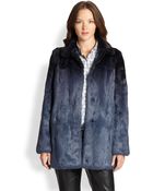 RED Valentino OmbrÉ Fur Coat - Lyst