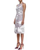 Carolina Herrera Optical Illusion Printed Dress - Lyst