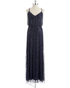Adrianna Papell Beaded Blouson Gown - Lyst