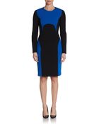 Michael Kors Stretch Ponte Colorblock Dress - Lyst