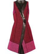 Proenza Schouler Leather-Trimmed Bouclã©-Tweed Dress - Lyst