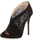 Jimmy Choo Vivid Suede Burnout Sandal - Lyst