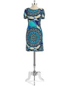Donna Morgan Short Sleeved Shift Dress - Lyst