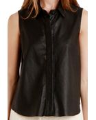 Rag & Bone Leather Tent Tank - Lyst