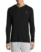 Psycho Bunny Long-Sleeve V-Neck Tagless Jersey Tee - Lyst