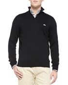 Lacoste Half-Zip Knit Sweater - Lyst