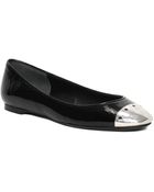 Alexander McQueen Brogue Toe Cap Ballerina - Lyst