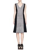 St. John Birdseye Tweed Knit Panel Dress - Lyst
