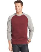 Izod Two-Tone Raglan Sueded-Fleece Sweater - Lyst