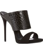 Giuseppe Zanotti Snake-Stamped Slide Sandals - Lyst