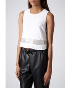 Topshop Organza Panel Shell Top - Lyst