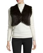 Gorski Russian Sable Knit Crop Vest - Lyst