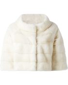 Liska Fur Cropped Jacket - Lyst