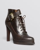 French Connection Lace Up Platform Booties - Sasha High Heel - Lyst