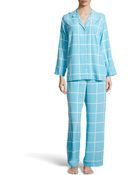 Natori Windowpane Notched Pajama Set - Lyst