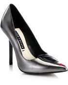 Alice + Olivia Josie Mirrored Leather Pumps - Lyst