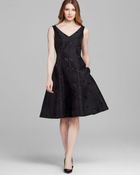 Kate Spade Rose Print Jacquard Dress - Lyst