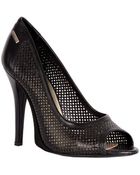 Gianfranco Ferré Perforated Peep-Toe Pump - Lyst