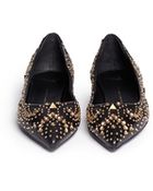 Giuseppe Zanotti Yvette Hexagonal Grommet Stud Leather Flats - Lyst