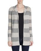 Christopher Fischer Striped Cashmere Hooded Cardigan - Lyst