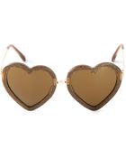Markus Lupfer Glitter Heart Frame Sunglasses - Lyst