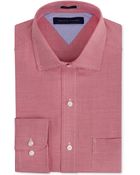 Tommy Hilfiger Red Houndstooth Dress Shirt - Lyst