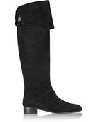 Charlotte Olympia Charming Suede Knee Boots - Lyst