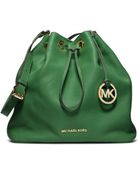 Michael Kors Jules Drawstring Leather Large Shoulder Bag - Lyst