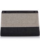 Karen Millen Gliiter Fabric Colourblock Clutch - Lyst