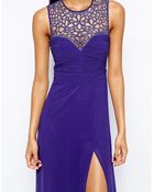 Lipsy Vip Maxi Dress With Beaded Yoke - Lyst