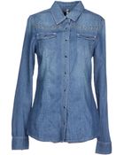 Scee By Twin-set Denim Shirt - Lyst