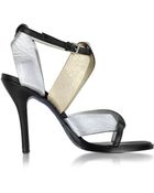 Jil Sander Two Tone Metallic High-Heel Sandal - Lyst