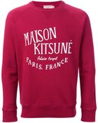 Maison Kitsuné Logo Sweatshirt - Lyst