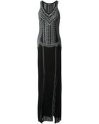 Roberto Cavalli Sleeveless Jacquard Gown - Lyst