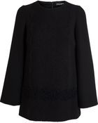 Dolce & Gabbana Wool and Lace Top - Lyst
