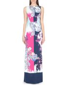 Etro Satin Floral Dress - Lyst