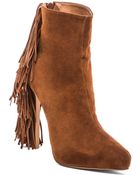 Jeffrey Campbell Sampson Fringe Heeled Bootie - Lyst