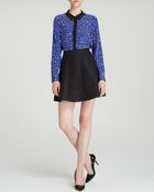 Kate Spade Cheetah Print Silk Blouse - Lyst