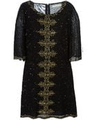 Alice + Olivia Beaded Shift Dress - Lyst