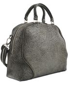 Maison Martin Margiela Chain Leather Nubuck Bowling Bag - Lyst