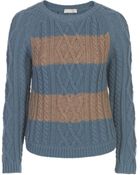 Stefanel Sweater With Mixed Stitch Pattern - Lyst