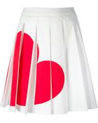 Love Moschino Heart Print Pleated Skirt - Lyst