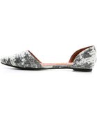 Jeffrey Campbell In Love D'Orsay Flats - Grey/Ivory - Lyst